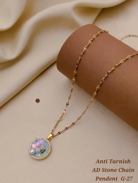 Anti tranish ad Stone chain pendent G 27 Kundan jewellery wholesale in Pune